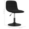 vidaXL Esszimmerstuhl Drehbar Schwarz Samt