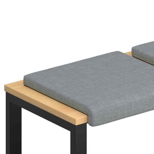 vidaXL Bankkissen 2 stk. Stoff Hellgrau Tiefe 35 cm