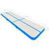 vidaXL Aufblasbare Gymnastikmatte mit Pumpe 600x100x20 cm PVC Blau