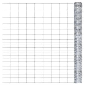 vidaXL Gartenzaun Verzinkter Stahl 50x1,6 m Silbern
