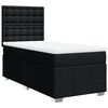 vidaXL Boxspringbett mit Matratze Schwarz 100x200 cm Stoff