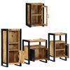 vidaXL Badezimmerm&ouml;bel-Set Wandmontiert 4 pcs Braun Massives Mangoholz