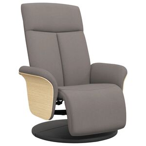 vidaXL Relaxsessel mit Fu&szlig;teil Taupe Stoff