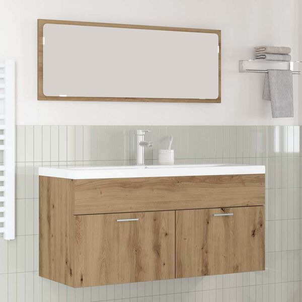 vidaXL Badezimmerschrank Wandmontiert Artisan-Eiche 100 x 38,5 x 46 cm