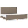 vidaXL Bettgestell ohne Matratze Taupe 200x200 cm Stoff