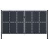 vidaXL Gartentor aus Stahl 400 x 200 cm Anthrazit