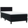 vidaXL Boxspringbett mit Matratze Schwarz 90x220 cm Samt