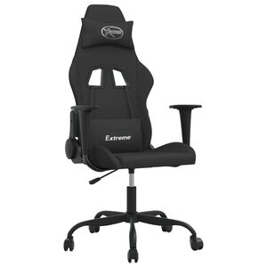 vidaXL Gaming-Stuhl mit Massagefunktion Schwarz Stoff