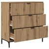 vidaXL Sideboard Artisan-Eiche 79,5 x 33 x 82 cm Holzwerkstoff