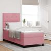 vidaXL Boxspringbett mit Matratze mit Kopfteil Rosa 90 x 200 cm Stoff
