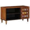 vidaXL TV-Schr&auml;nk mit T&uuml;r Walnuss 80 x 33 x 46 cm Massivholz Mango