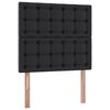 vidaXL Aufbewahrungsbett mit Matratze Schwarz 100 x 200 cm Kunstleder