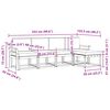 vidaXL Outdoor-Sofagarnitur 5 pcs Natur und Creme Massivholz Akazie