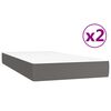 vidaXL Boxspringbett mit Matratze Grau 200x200 cm Kunstleder