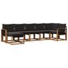 vidaXL Outdoor-Sofagarnitur 7 stk. Natur und Schwarz