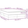 vidaXL Boxspringbett mit Matratze Dunkelblau 140x220 cm Samt