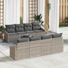 vidaXL Sofa Set mit Kissen 7 pcs Hellgrau und Dunkelgrau Poly-Rattan