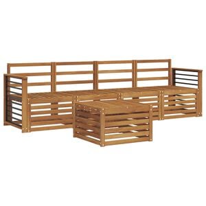 vidaXL Outdoor-Sofagarnitur 5 stk. Natur Massivholz Akazie