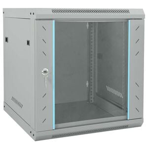 vidaXL Netzwerkschrank mit Speicher Grau 53 x 60 x 60 cm Stahl