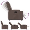 vidaXL Relaxsessel mit Aufstehhilfe Elektrisch Braun Kunstleder