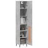 vidaXL Highboard Betongrau 34,5x34x180 cm Holzwerkstoff