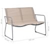vidaXL 4-tlg. Garten-Lounge-Set Stoff und Stahl Creme