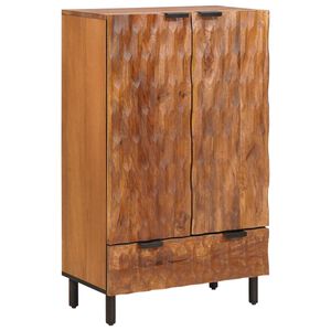 vidaXL Highboard mit T&uuml;r Akazienbraune Oberfl&auml;che 60 x 33 x 100 cm