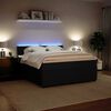 vidaXL Boxspringbett mit Matratze Schwarz 180x200 cm Samt