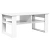 vidaXL Couchtisch mit Speicher Wei&szlig; 96 x 54 x 44 cm Holzwerkstoff