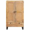 vidaXL Highboard mit Speicher Braun 40 x 33 x 110 cm Massivholz Mango