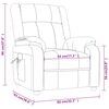 vidaXL Massagesessel Dunkelbraun 82 x 93 x 96 cm Stoff