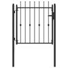 vidaXL Zauntor ASTEN 100 x 100 cm Metall Schwarz Abschlie&szlig;bar