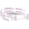 vidaXL Massivholzbett ohne Matratze mit Kopfteil Weiß 75x190 cm