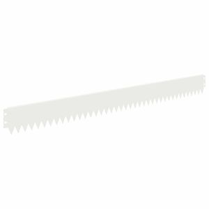vidaXL Raseneinfassung 20 pcs 103 x 10 cm Stahl Wei&szlig;