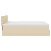 vidaXL Ottoman-Bett mit Matratze Creme 140x190 cm Stoff