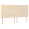 vidaXL Boxspringbett mit Matratze Creme 180x200 cm Stoff