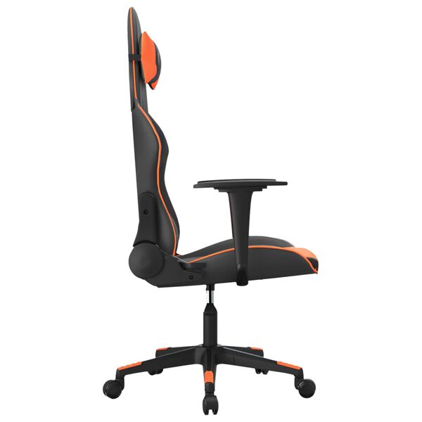 vidaXL Gaming-Stuhl Schwarz und Orange Kunstleder