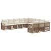 vidaXL Gartensofa-set 11 pcs Beige Poly-Rattan