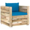 vidaXL 12-tlg. Garten-Lounge-Set mit Kissen Gr&uuml;n Impr&auml;gniertes Holz