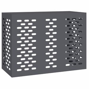 vidaXL Klimaanlagenabdeckung Anthrazit 110 x 50 x 80 cm Stahl