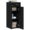 vidaXL Sideboard mit Schubladen Schwarz Eichen-Optik 30 x 42,5 x 93 cm