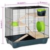 vidaXL Hamsterkäfig Grau 58x32x54 cm Polypropylen und Metall