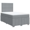 vidaXL Boxspringbett mit Matratze Hellgrau 120x190 cm Stoff