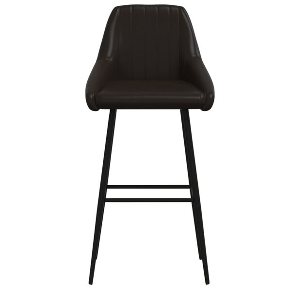 vidaXL Barhocker 2 Stk. Grau Kunstleder