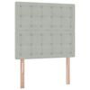 vidaXL Aufbewahrungsbett mit Matratze Hellgrau 90 x 190 cm Samt