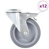 vidaXL 12 Stk. Lenkrollen mit R&uuml;ckenloch 100 mm
