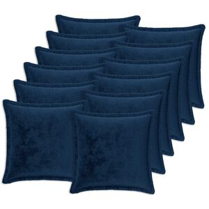 vidaXL Wurfkissen 12 stk. HOUTEN Marineblau 40 x 40 cm Flanell