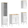 vidaXL Badezimmerm&ouml;bel-Set FLORO 4 stk. Wei&szlig; 35 x 30 x 160 cm