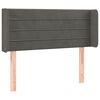vidaXL Kopfteil mit Ohren Dunkelgrau 93x16x78/88 cm Samt