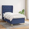 vidaXL Boxspringbett mit Matratze Blau 80x200 cm Stoff